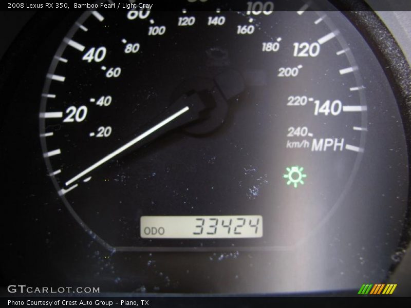 Bamboo Pearl / Light Gray 2008 Lexus RX 350