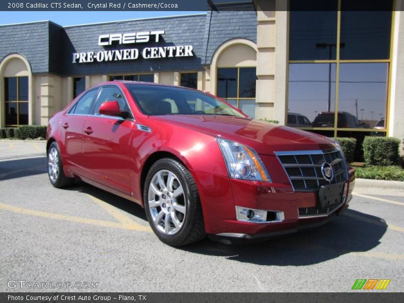 Crystal Red / Cashmere/Cocoa 2008 Cadillac CTS Sedan
