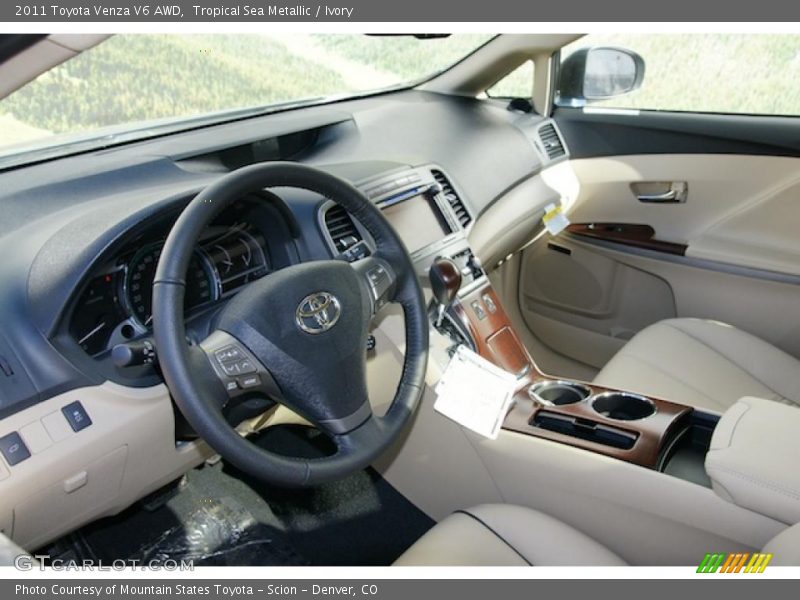 Tropical Sea Metallic / Ivory 2011 Toyota Venza V6 AWD