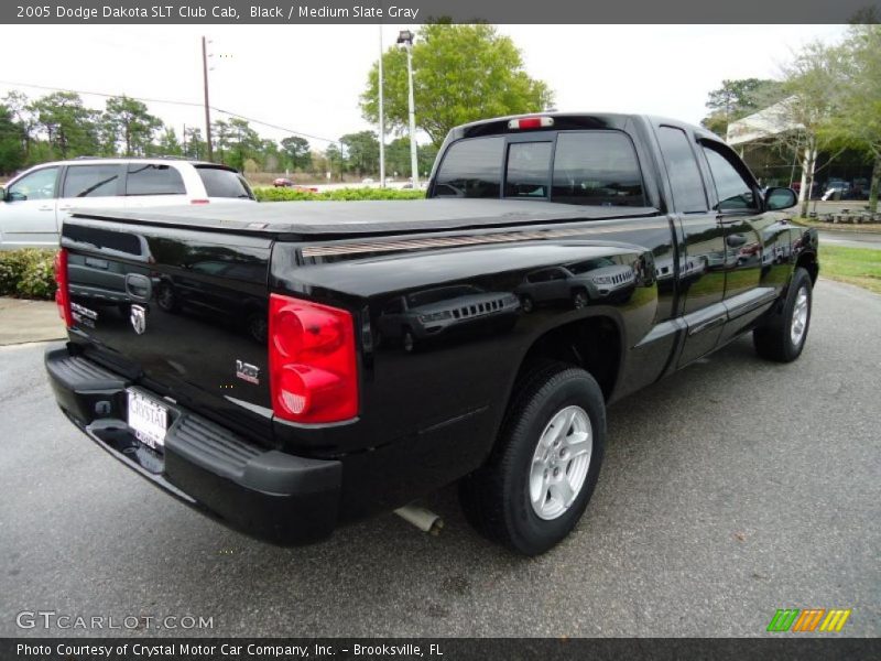 Black / Medium Slate Gray 2005 Dodge Dakota SLT Club Cab