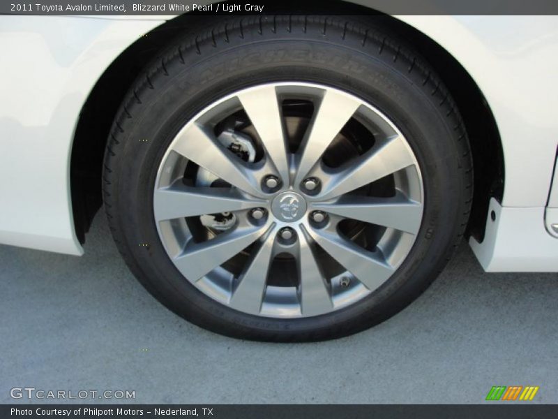 Blizzard White Pearl / Light Gray 2011 Toyota Avalon Limited