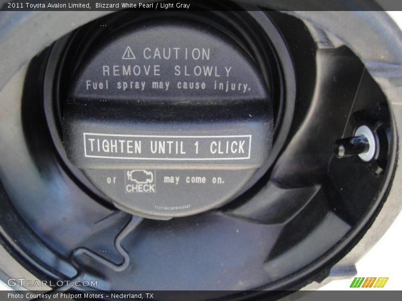 Blizzard White Pearl / Light Gray 2011 Toyota Avalon Limited