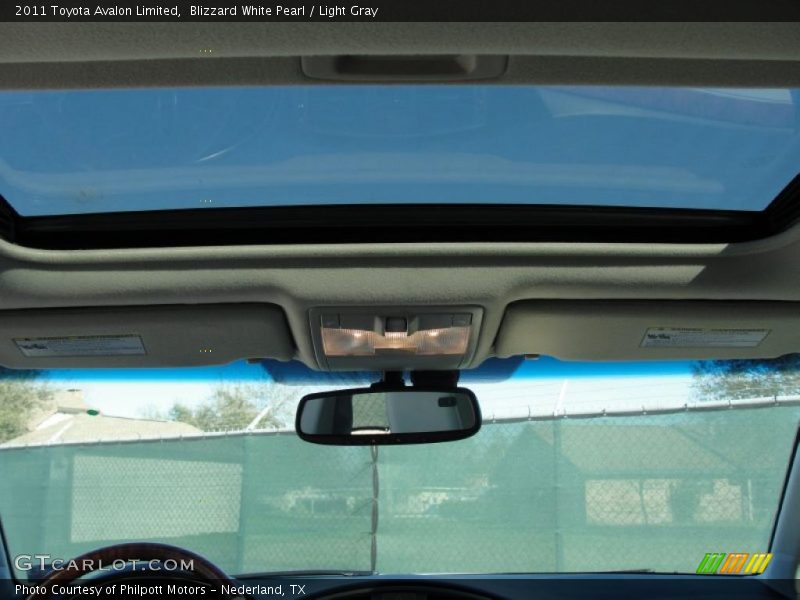 Blizzard White Pearl / Light Gray 2011 Toyota Avalon Limited