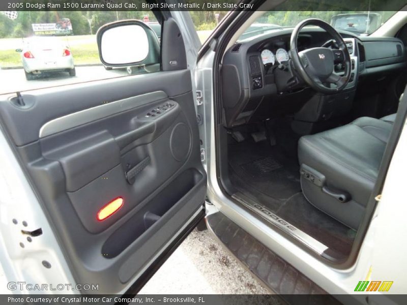 Bright Silver Metallic / Dark Slate Gray 2005 Dodge Ram 1500 Laramie Quad Cab