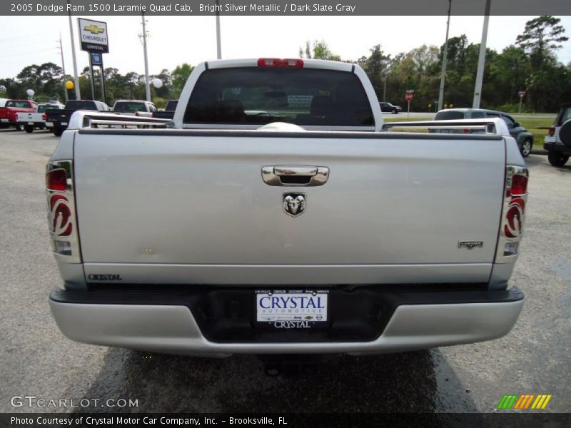 Bright Silver Metallic / Dark Slate Gray 2005 Dodge Ram 1500 Laramie Quad Cab