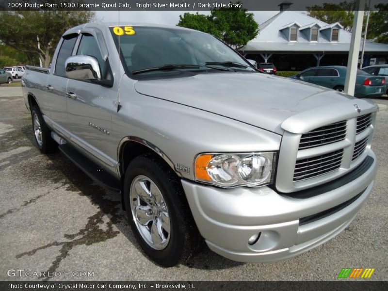 Bright Silver Metallic / Dark Slate Gray 2005 Dodge Ram 1500 Laramie Quad Cab