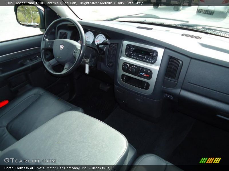 Bright Silver Metallic / Dark Slate Gray 2005 Dodge Ram 1500 Laramie Quad Cab