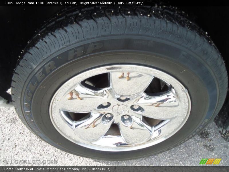 Bright Silver Metallic / Dark Slate Gray 2005 Dodge Ram 1500 Laramie Quad Cab