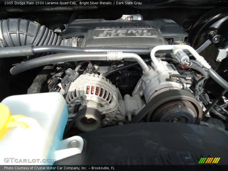Bright Silver Metallic / Dark Slate Gray 2005 Dodge Ram 1500 Laramie Quad Cab
