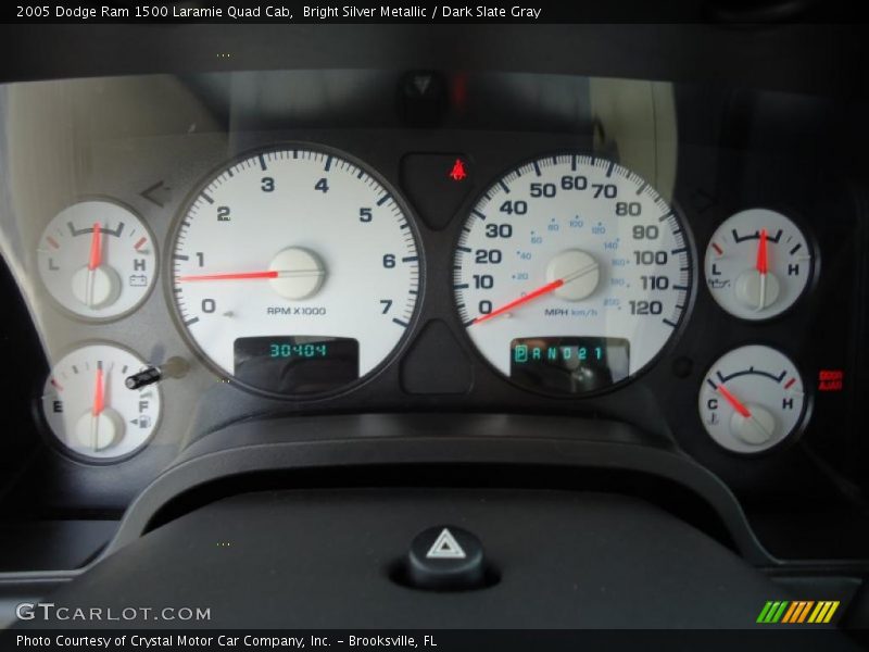 Bright Silver Metallic / Dark Slate Gray 2005 Dodge Ram 1500 Laramie Quad Cab