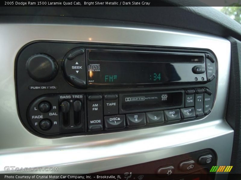 Bright Silver Metallic / Dark Slate Gray 2005 Dodge Ram 1500 Laramie Quad Cab