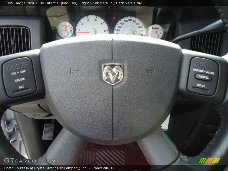 Bright Silver Metallic / Dark Slate Gray 2005 Dodge Ram 1500 Laramie Quad Cab