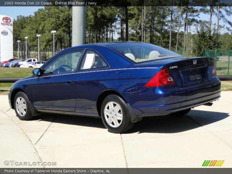 Eternal Blue Pearl / Ivory 2003 Honda Civic LX Coupe