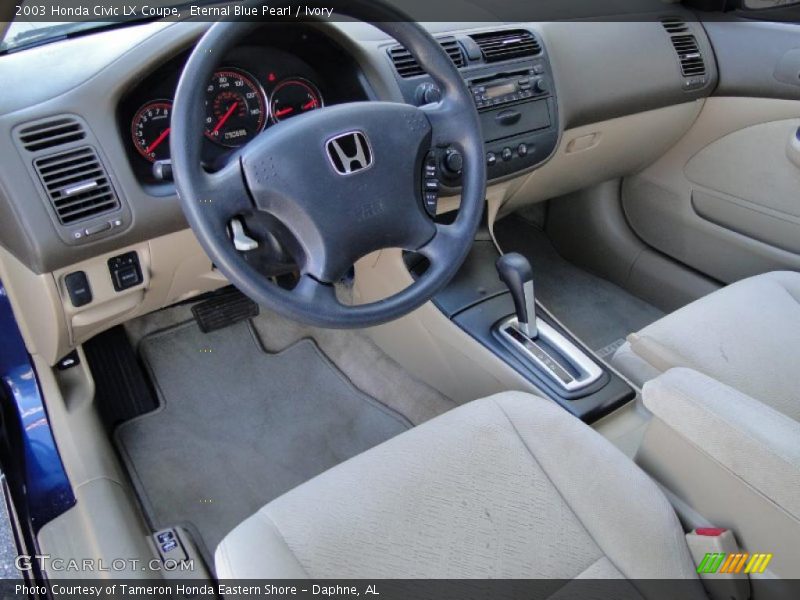 Ivory Interior - 2003 Civic LX Coupe 