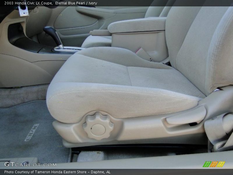 Eternal Blue Pearl / Ivory 2003 Honda Civic LX Coupe