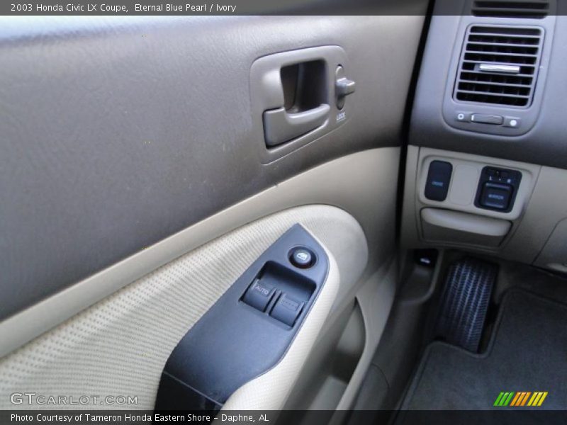 Eternal Blue Pearl / Ivory 2003 Honda Civic LX Coupe