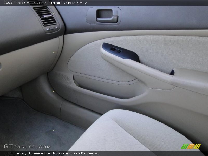 Eternal Blue Pearl / Ivory 2003 Honda Civic LX Coupe