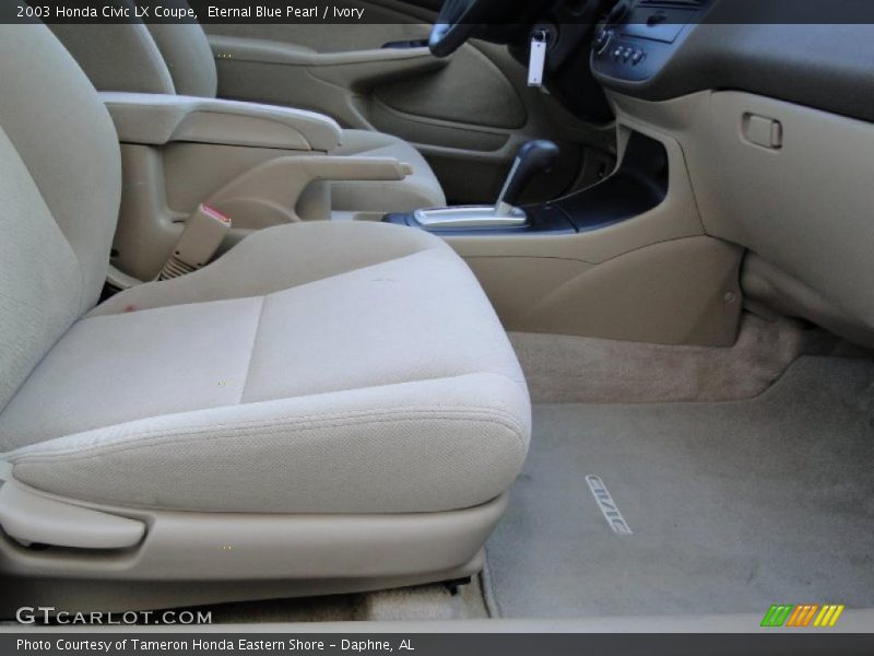 Eternal Blue Pearl / Ivory 2003 Honda Civic LX Coupe