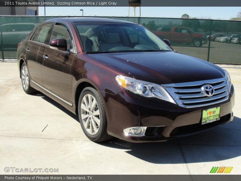 Sizzling Crimson Mica / Light Gray 2011 Toyota Avalon Limited