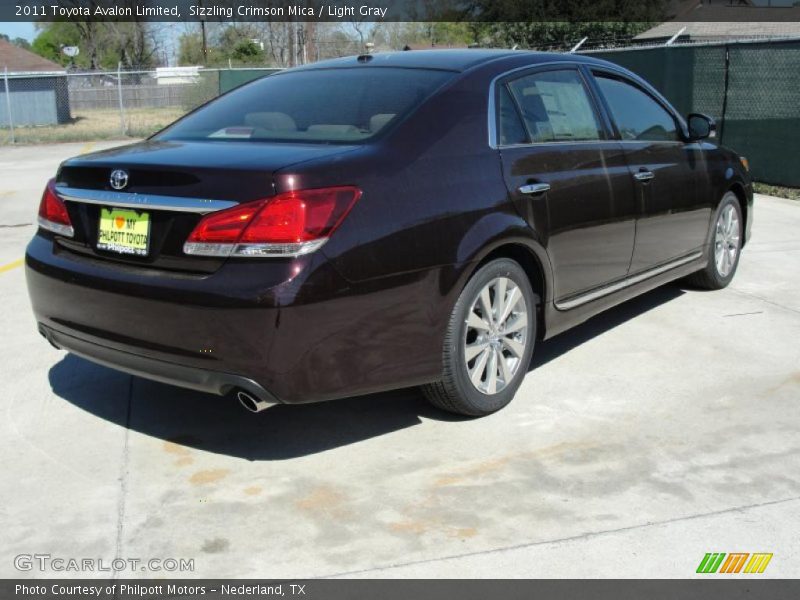 Sizzling Crimson Mica / Light Gray 2011 Toyota Avalon Limited