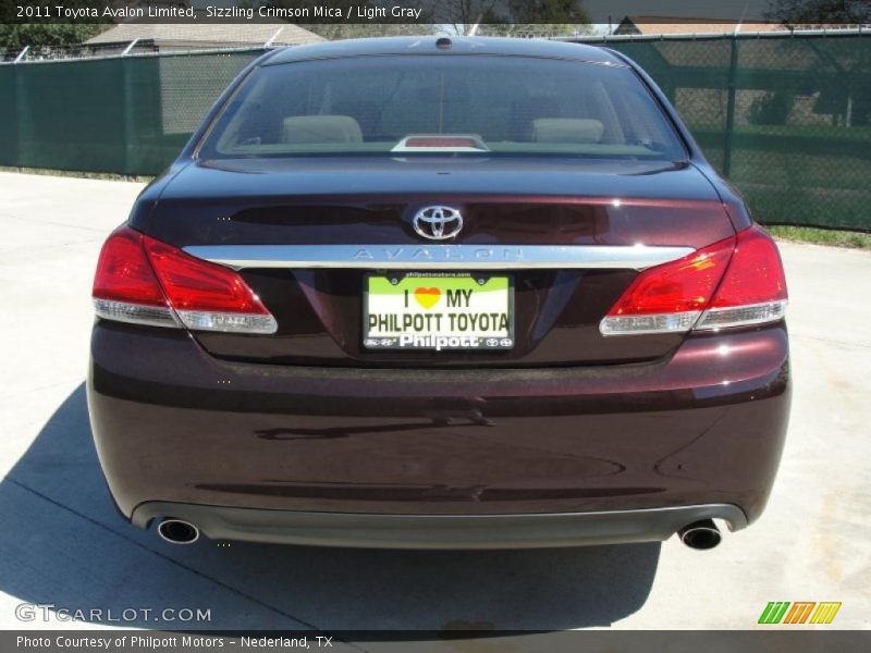 Sizzling Crimson Mica / Light Gray 2011 Toyota Avalon Limited