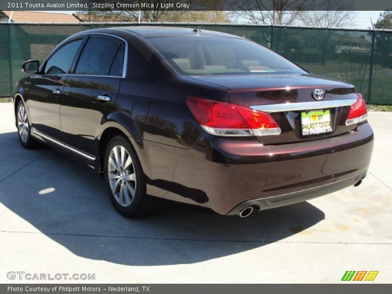 Sizzling Crimson Mica / Light Gray 2011 Toyota Avalon Limited