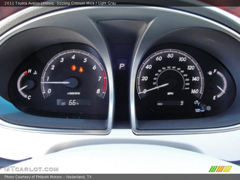 Sizzling Crimson Mica / Light Gray 2011 Toyota Avalon Limited