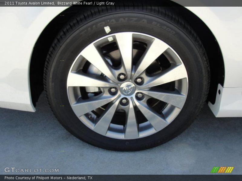 Blizzard White Pearl / Light Gray 2011 Toyota Avalon Limited