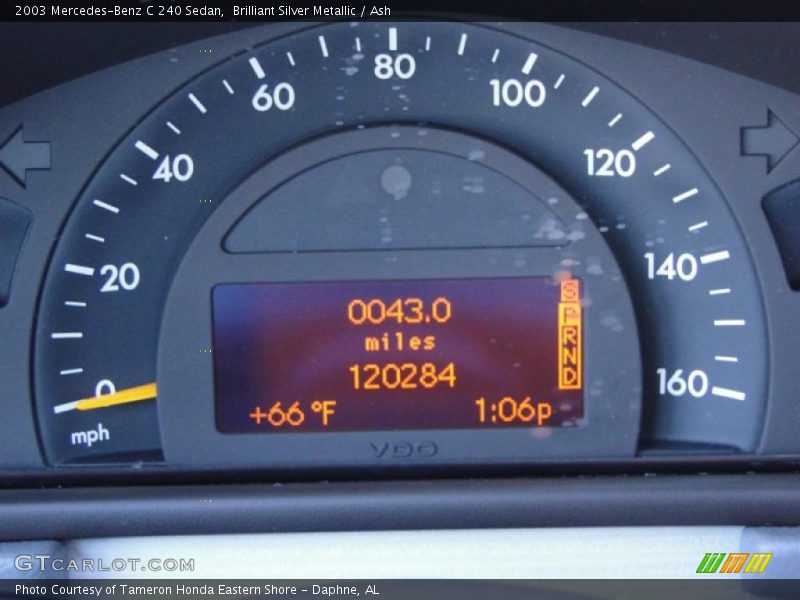 Brilliant Silver Metallic / Ash 2003 Mercedes-Benz C 240 Sedan
