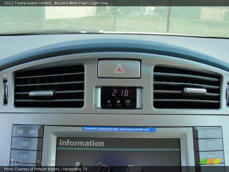 Blizzard White Pearl / Light Gray 2011 Toyota Avalon Limited