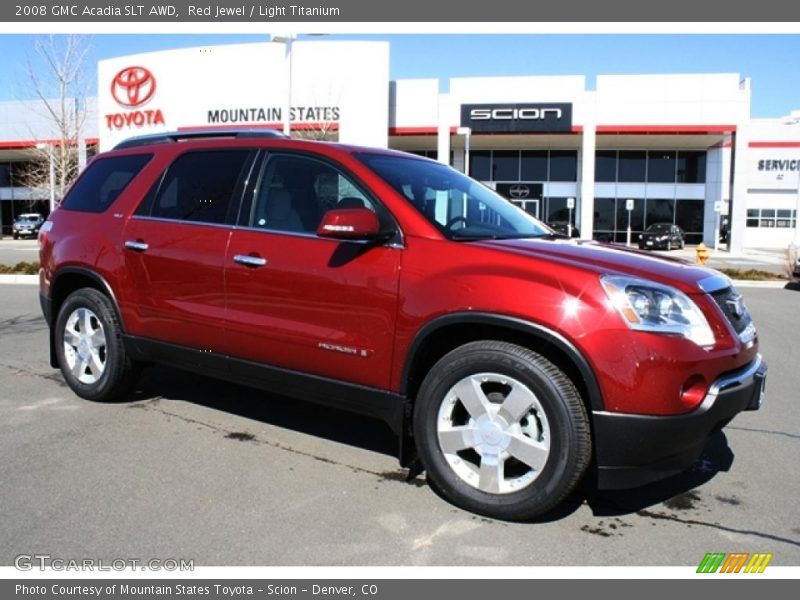 Red Jewel / Light Titanium 2008 GMC Acadia SLT AWD