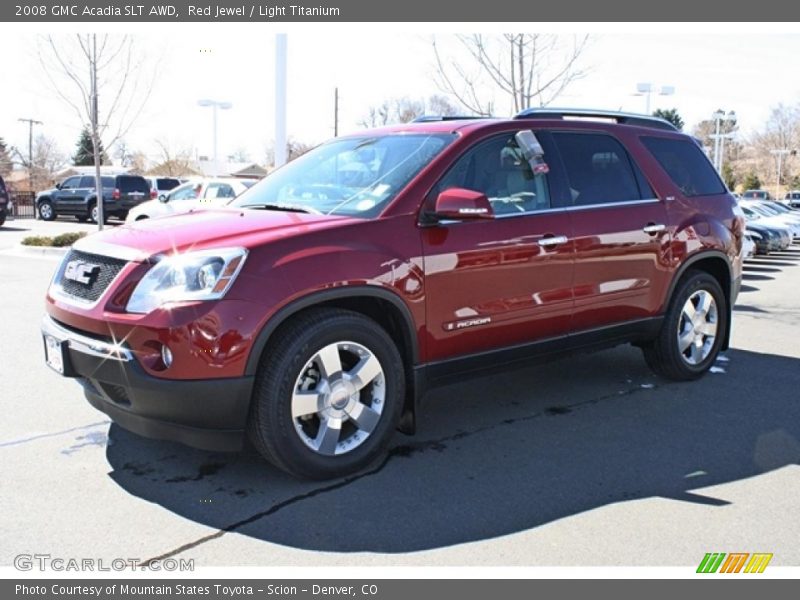 Red Jewel / Light Titanium 2008 GMC Acadia SLT AWD