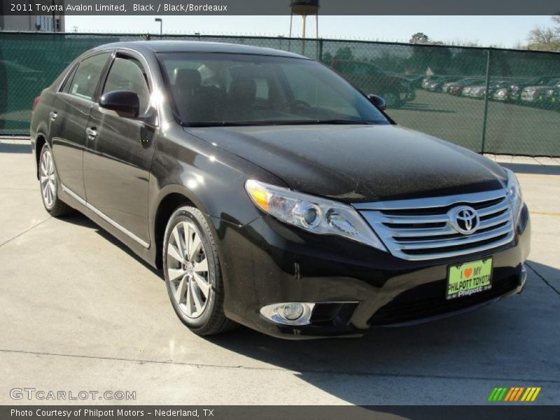 Black / Black/Bordeaux 2011 Toyota Avalon Limited