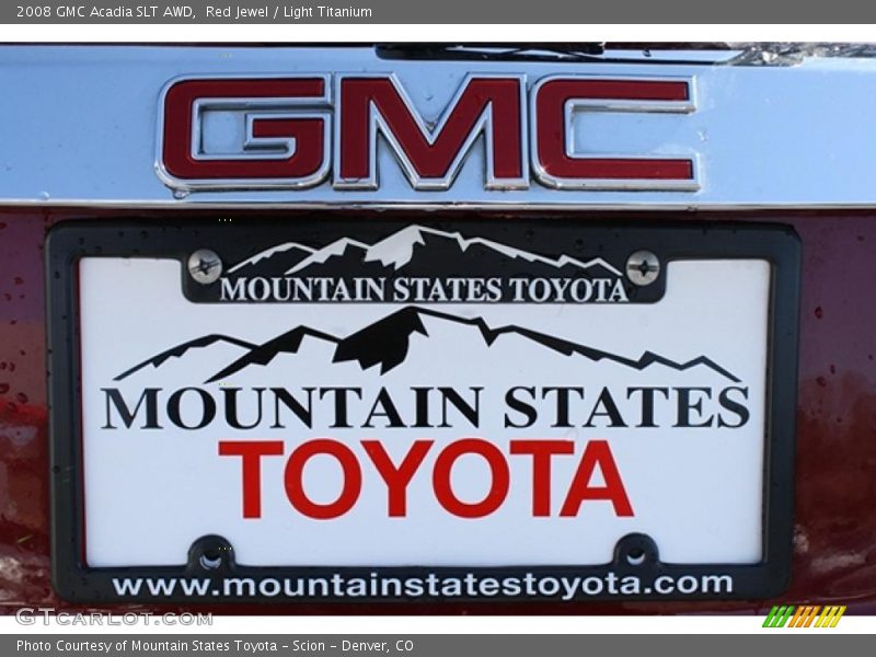 Red Jewel / Light Titanium 2008 GMC Acadia SLT AWD