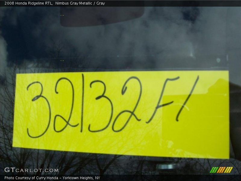 Nimbus Gray Metallic / Gray 2008 Honda Ridgeline RTL