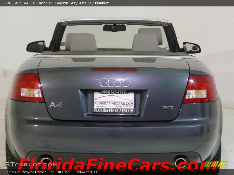 Dolphin Grey Metallic / Platinum 2005 Audi A4 3.0 Cabriolet