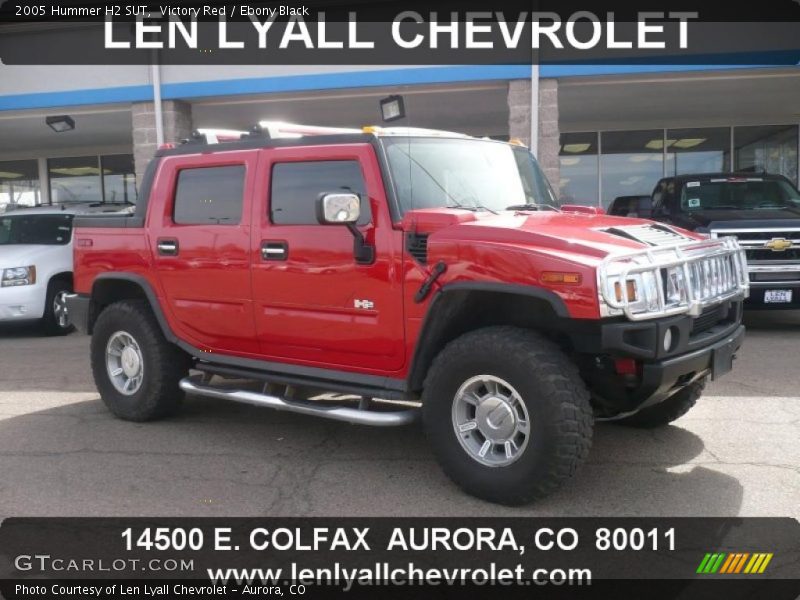 Victory Red / Ebony Black 2005 Hummer H2 SUT