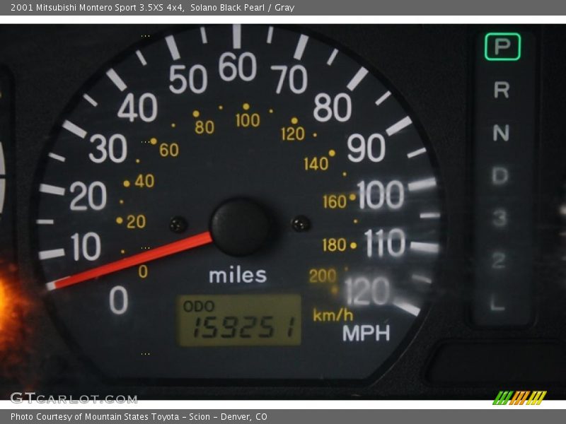 Solano Black Pearl / Gray 2001 Mitsubishi Montero Sport 3.5XS 4x4