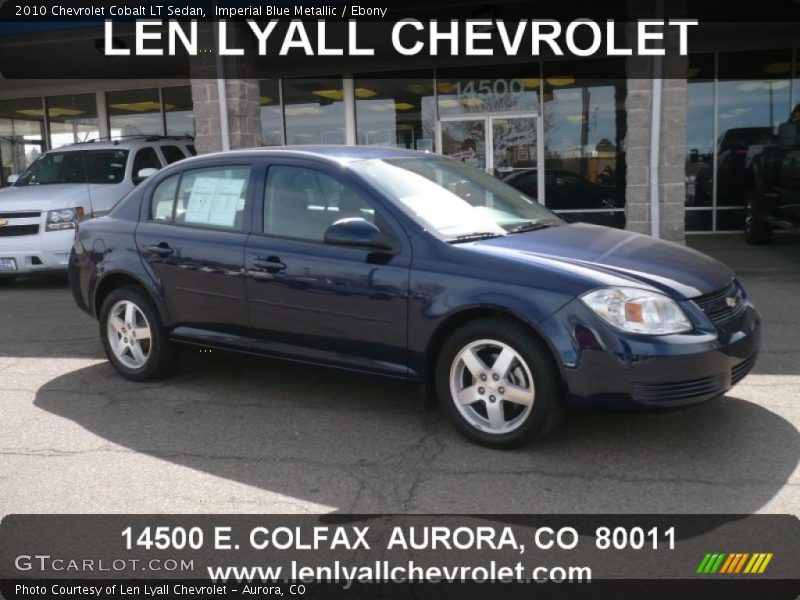 Imperial Blue Metallic / Ebony 2010 Chevrolet Cobalt LT Sedan