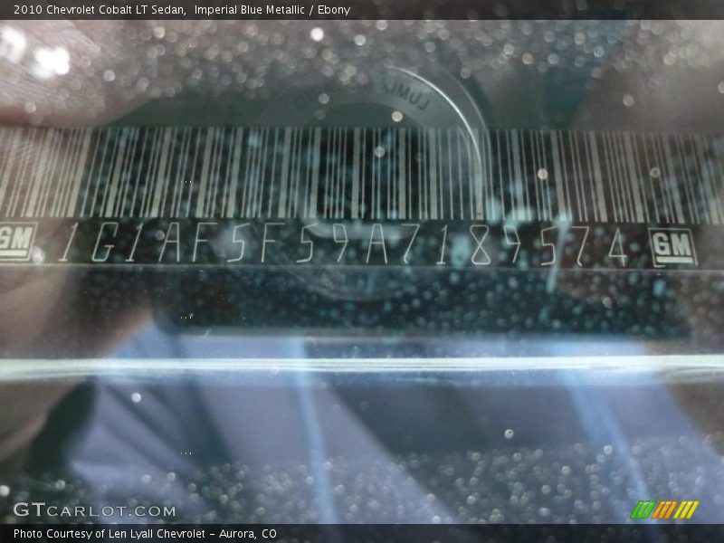 Imperial Blue Metallic / Ebony 2010 Chevrolet Cobalt LT Sedan