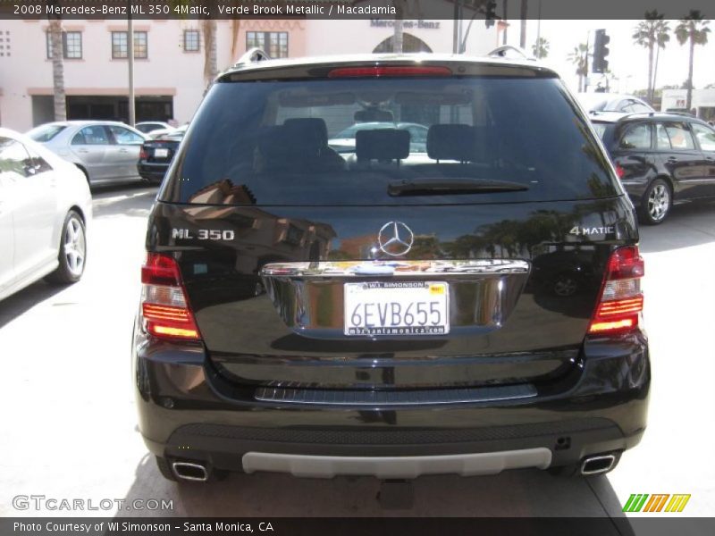 Verde Brook Metallic / Macadamia 2008 Mercedes-Benz ML 350 4Matic