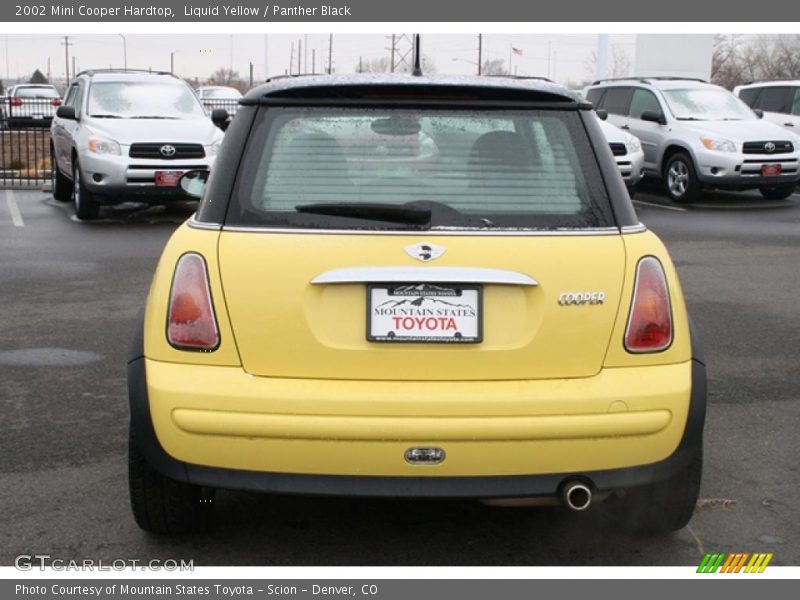 Liquid Yellow / Panther Black 2002 Mini Cooper Hardtop