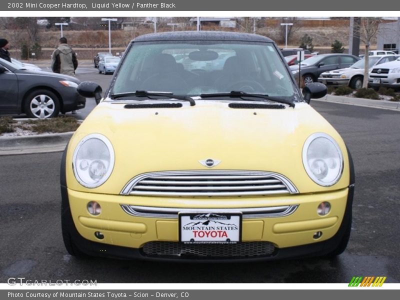 Liquid Yellow / Panther Black 2002 Mini Cooper Hardtop