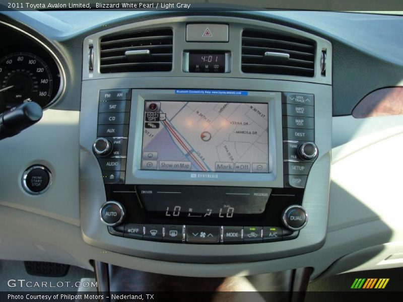 Blizzard White Pearl / Light Gray 2011 Toyota Avalon Limited