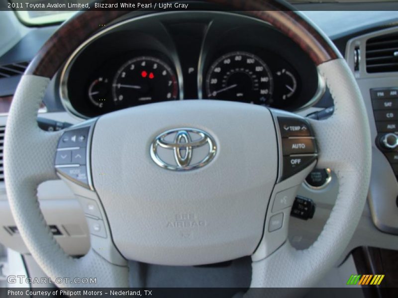 Blizzard White Pearl / Light Gray 2011 Toyota Avalon Limited