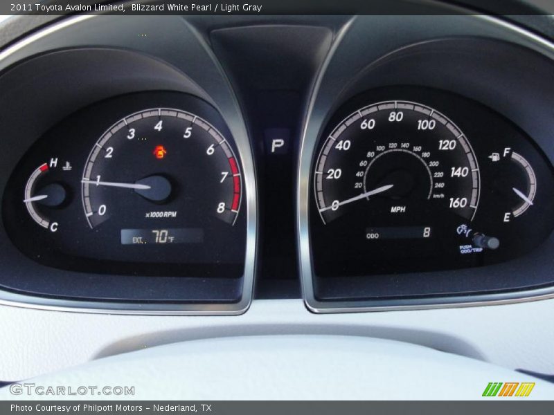 Blizzard White Pearl / Light Gray 2011 Toyota Avalon Limited