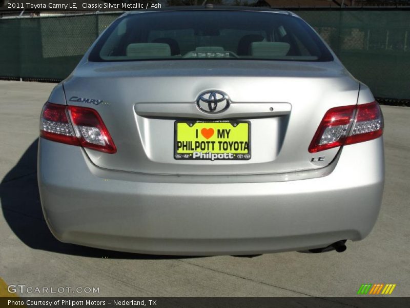 Classic Silver Metallic / Ash 2011 Toyota Camry LE