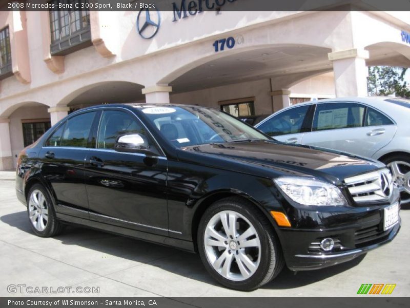 Black / Black 2008 Mercedes-Benz C 300 Sport