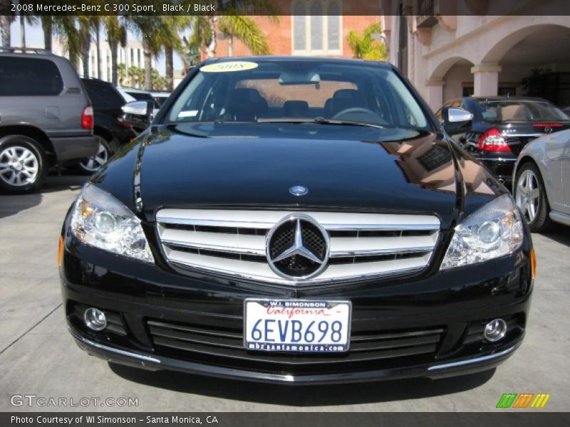 Black / Black 2008 Mercedes-Benz C 300 Sport