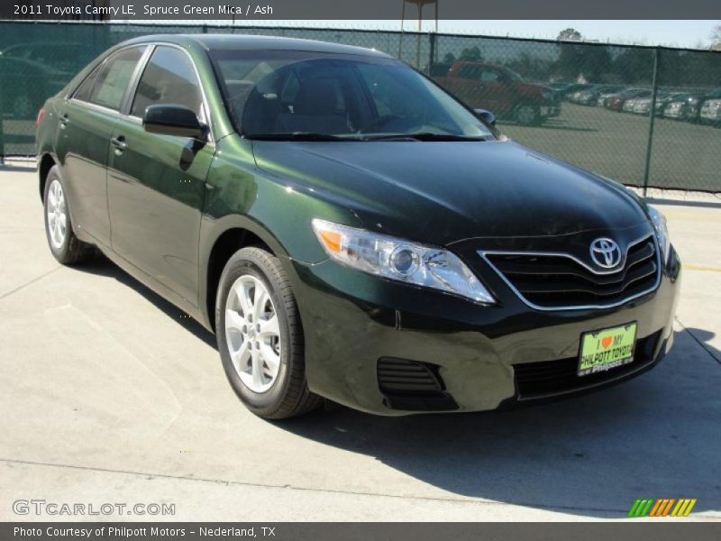 Spruce Green Mica / Ash 2011 Toyota Camry LE
